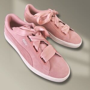 Women's Puma Suede Heart Pink/Salmon Size 10 Sneaker Shoe NEW Without Box
